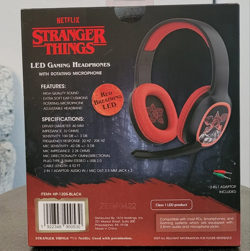 Stranger things Led headphones mic